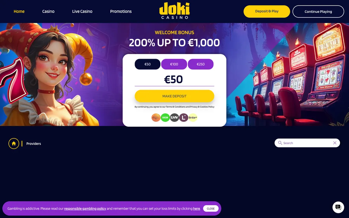 JokiCasino Review Header