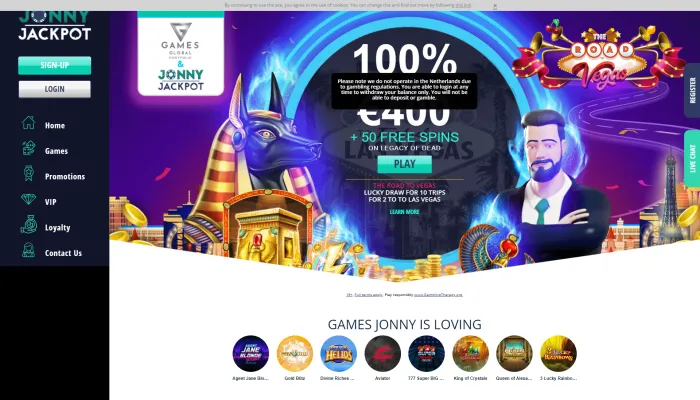 Jonny Jackpot Casino Review Header
