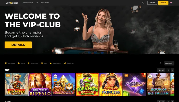 JoyWinner Casino Review Header