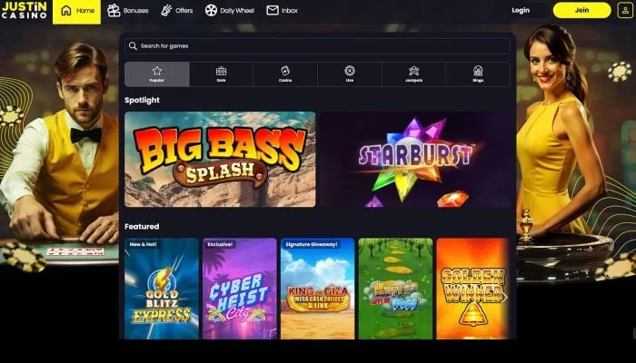 Justin Casino Review Header
