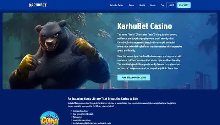 KarhuBet Casino Review Header