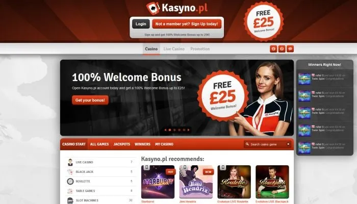 Kasyno Casino Review Header