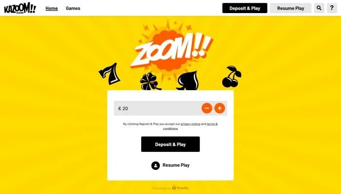 Kazoom Casino Review Header