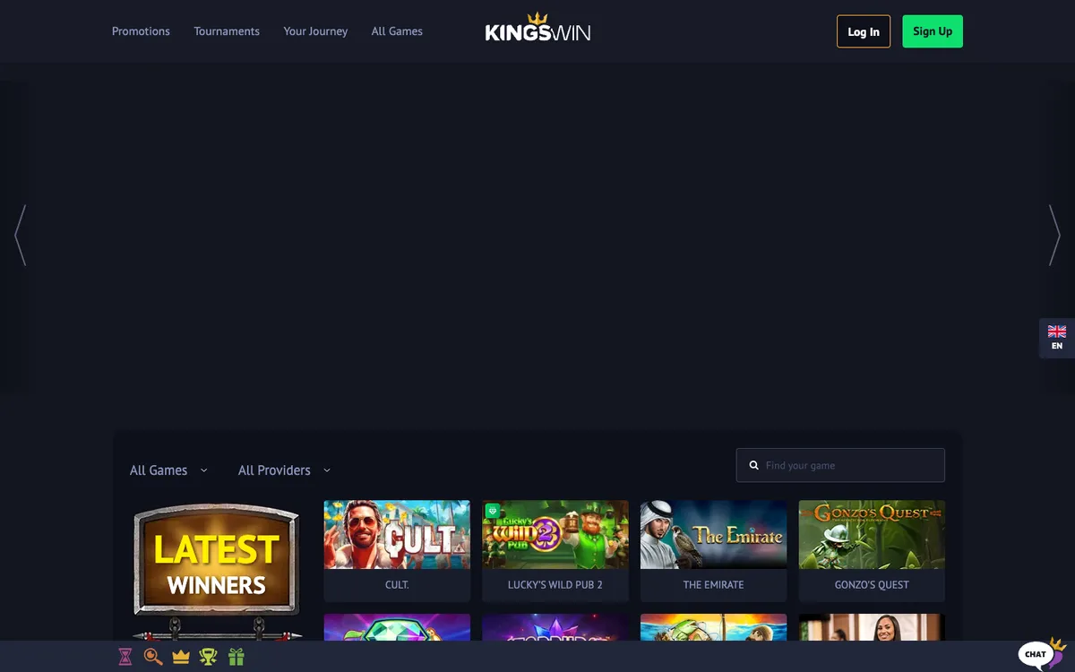 KingsWin Casino Review Header