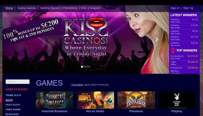 KissCasinos Review Header