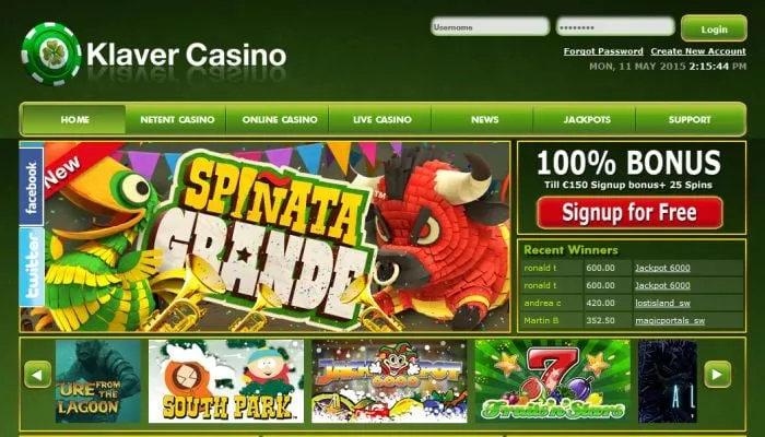 Klaver Casino Review Header