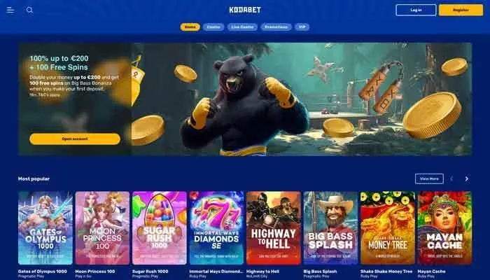 KodaBet Casino Review Header