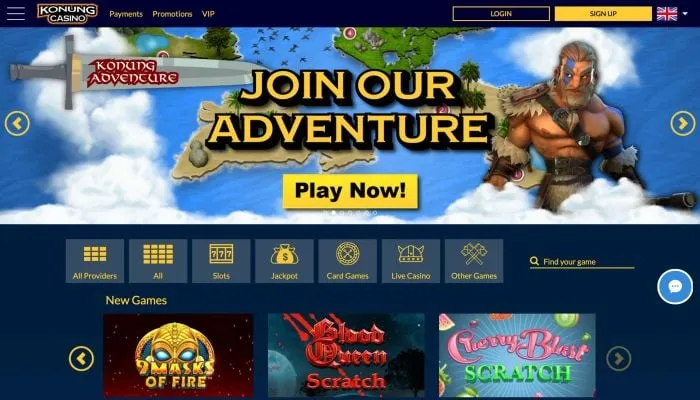 Konung Casino Review Header