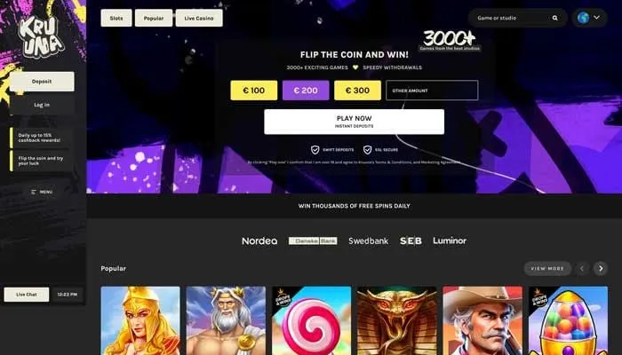 Kruuna Casino Review Header