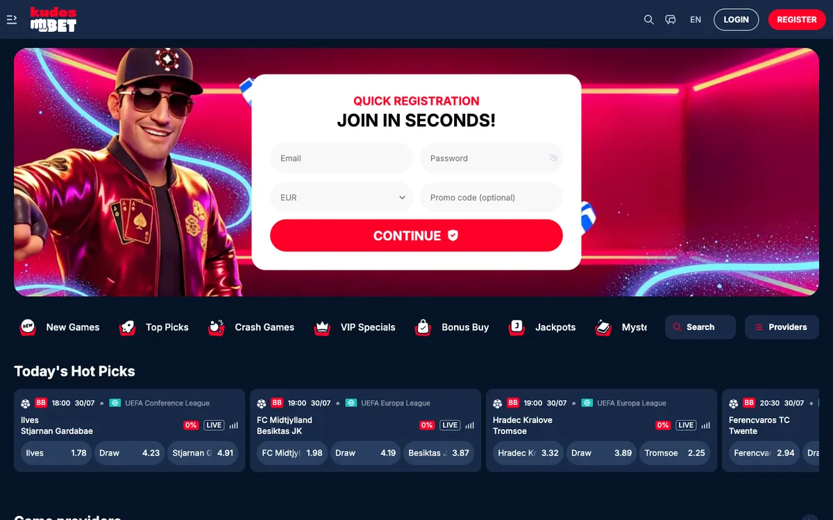 Kudosbet Casino Review Header