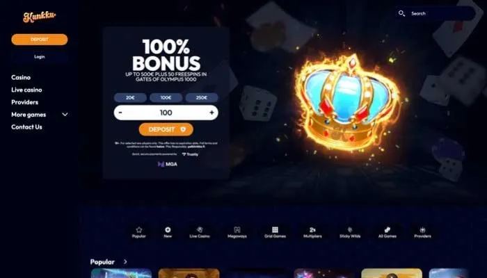 Kunkku Casino Review Header