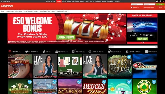 Ladbrokes Casino Review Header