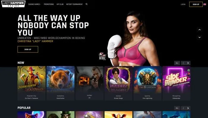 LadyHammer Casino Review Header