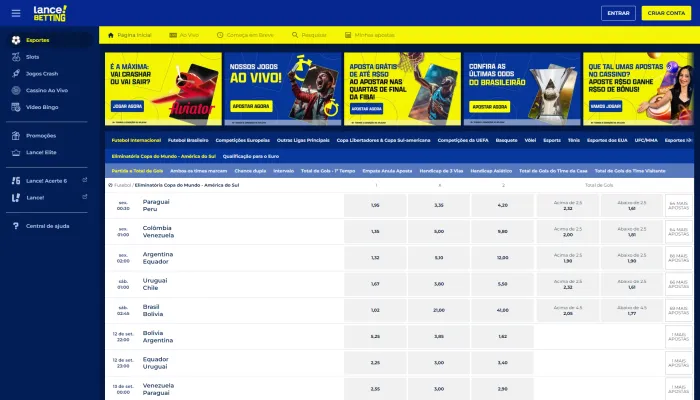 Lance! Betting Casino Review Header