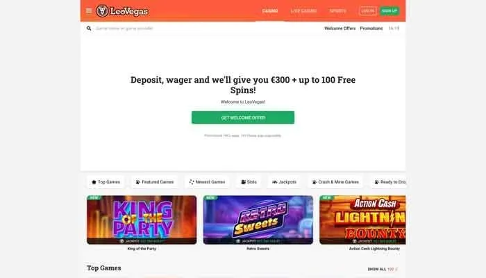 LeoVegas Casino Review Header