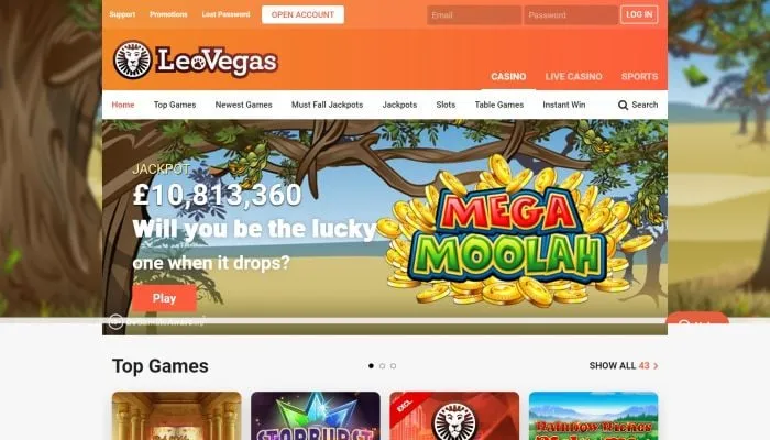 LeoVegas UK Casino Review Header