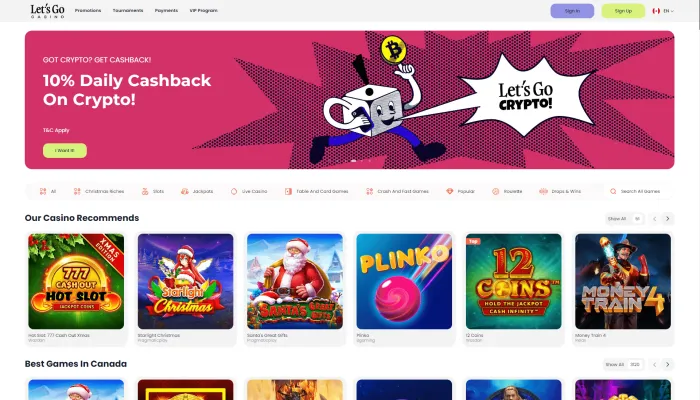 Let's Go Casino Review Header