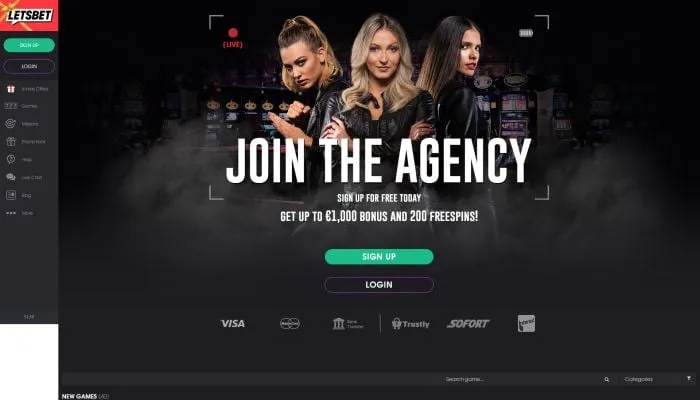 Lets Bet Casino Review Header