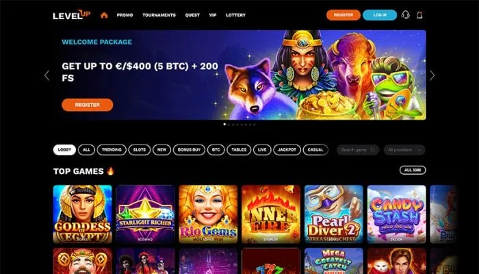 LevelUp Casino Review Header