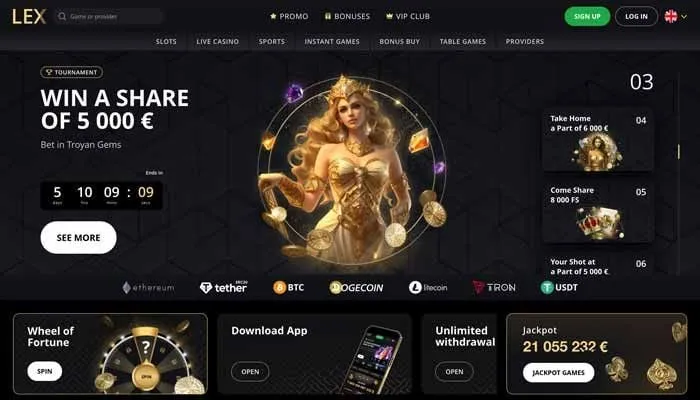 Lex Casino Review Header