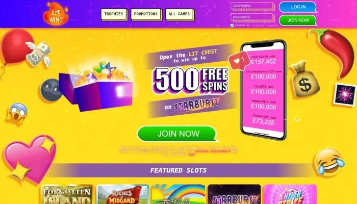Lit Wins Casino Review Header