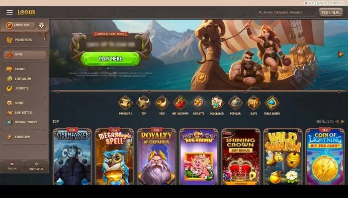 Lodur Casino Review Header