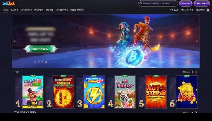 LolaJack Casino Review Header