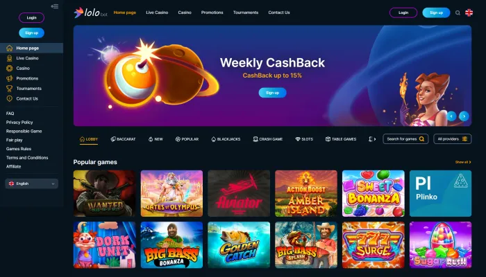 Lolo.bet Casino Review Header