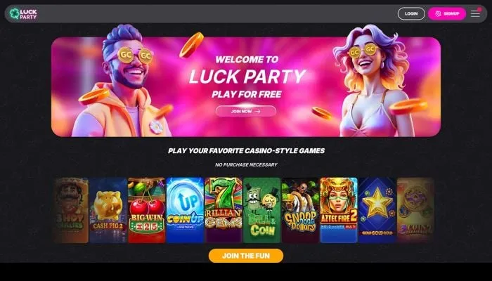Luck Party Casino Review Header
