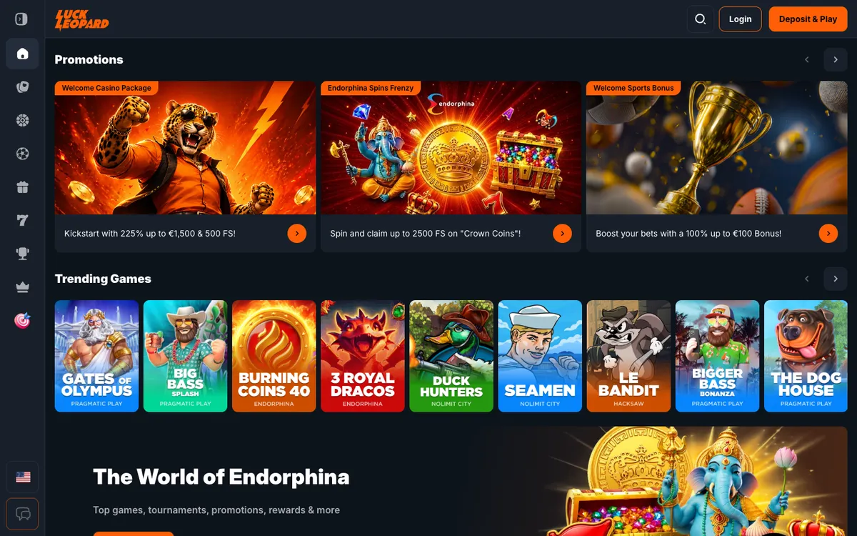 LuckLeopard Casino Review Header