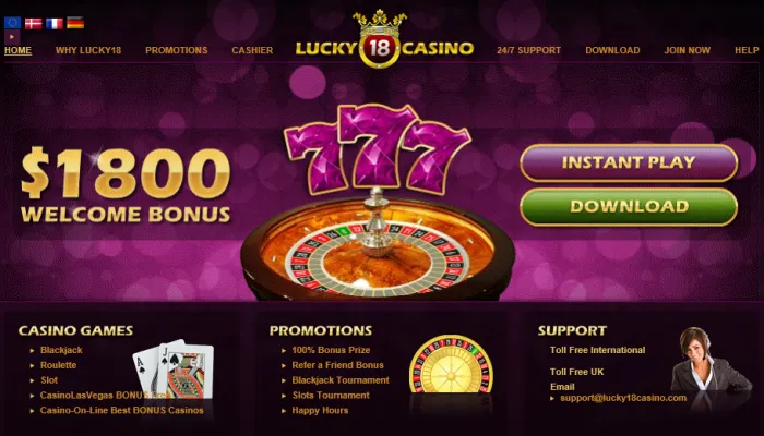 Lucky 18 Casino Review Header