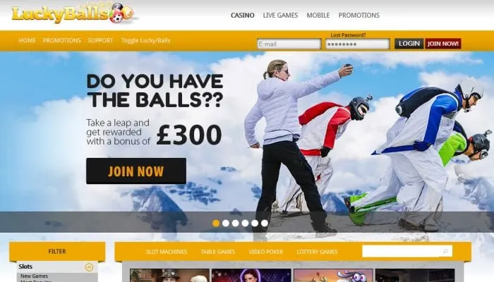 Lucky Balls Casino Review Header
