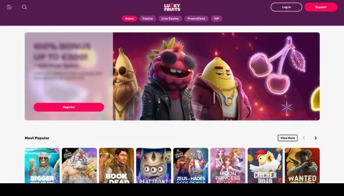 LuckyFruits Casino Review Header