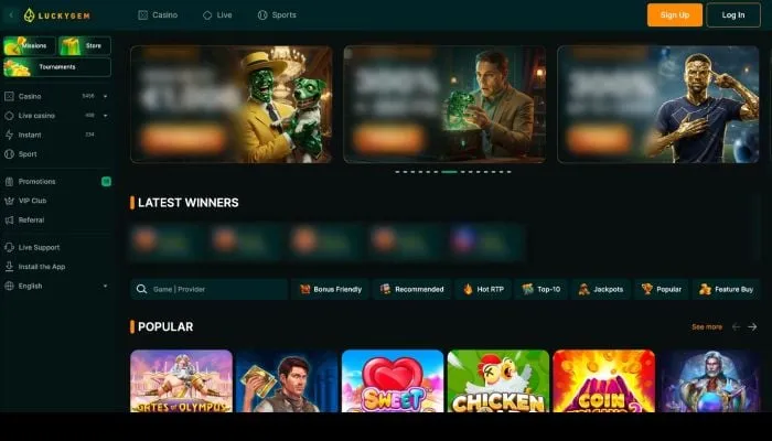 Luckygem Casino Review Header