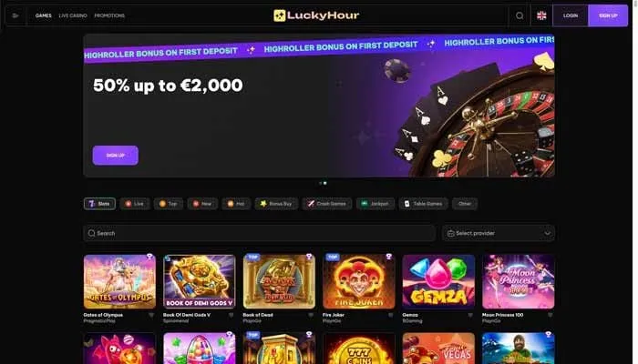 LuckyHour Casino Review Header