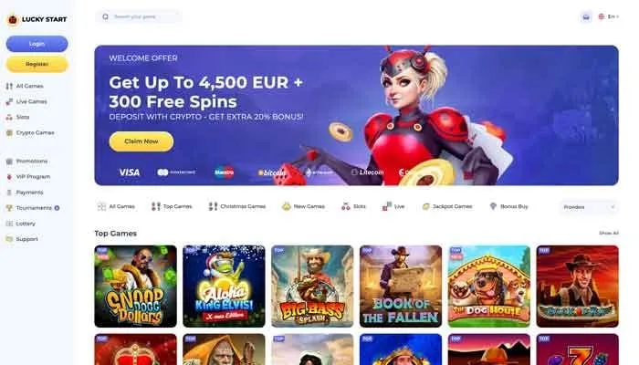 Luckystart Casino Review Header