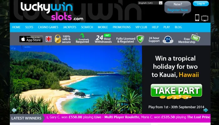 LuckyWinSlots Casino Review Header