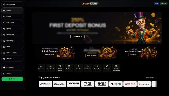 LugarBet Casino Review Header