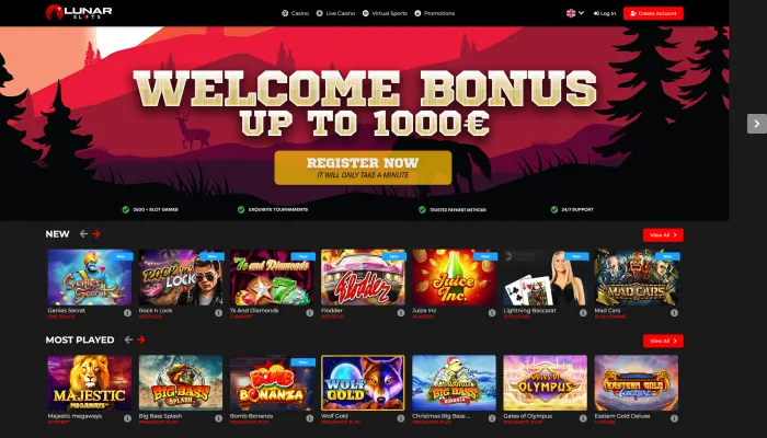 Lunar Slots Casino Review Header