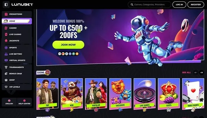 LunuBet Casino Review Header