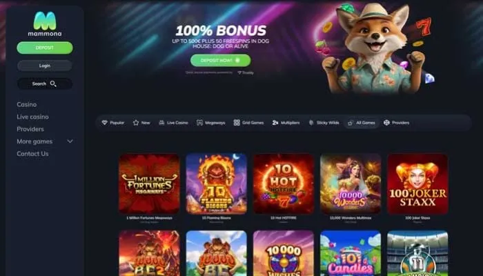 Mammona Casino Review Header