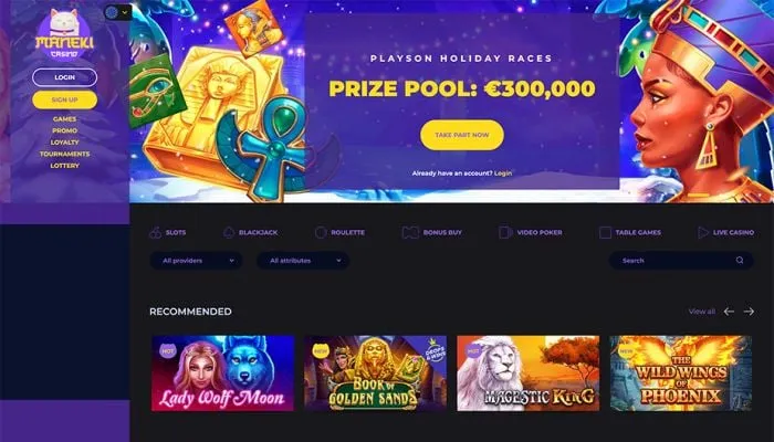 Maneki Casino Review Header