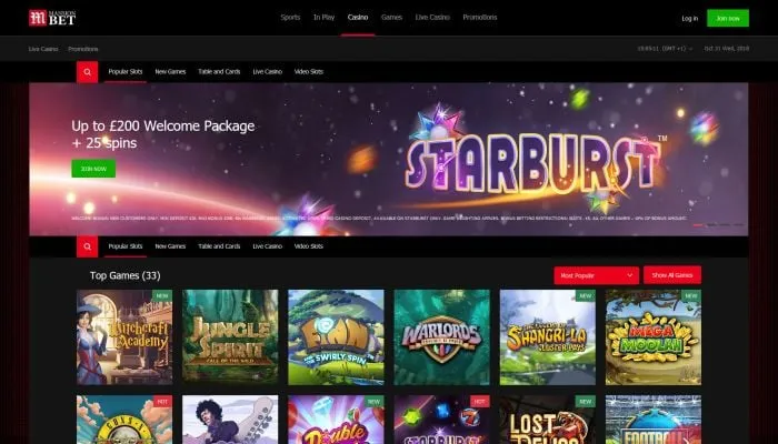 Mansion Bet Casino Review Header