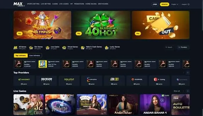 MaxCasino Review Header