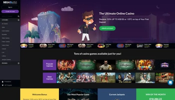 Megawins Casino Review Header