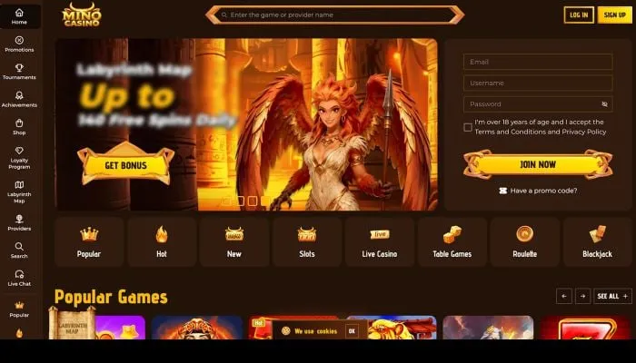 Mino Casino Review Header