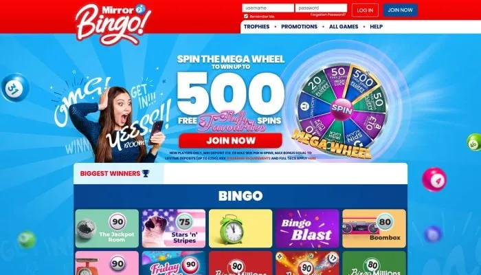 Mirror Bingo Casino Review Header