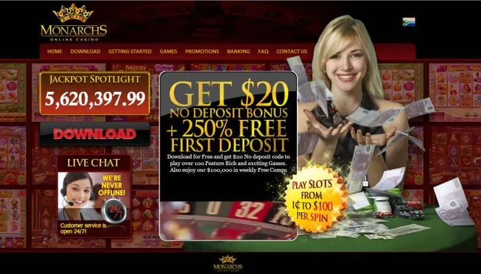 Monarchs Online Casino Review Header