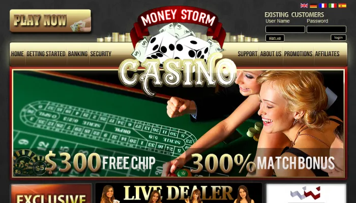 Moneystorm Casino Review Header
