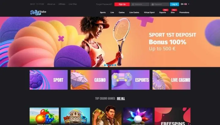 Mystake Casino Review Header